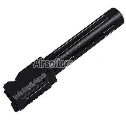 5KU CNC Aluminum BRA Style Ported Outer Barrel For Umarex / VFC G19 Gen.3 Series GBB Pistols Airsoft Black - AirsoftEra