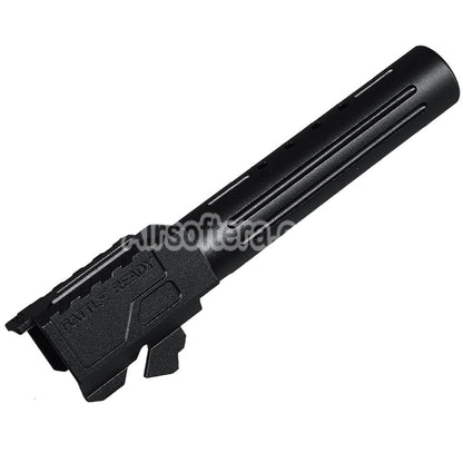 5KU CNC Aluminum BRA Style Ported Outer Barrel For Umarex / VFC G19 Gen.3 Series GBB Pistols Airsoft Black - AirsoftEra