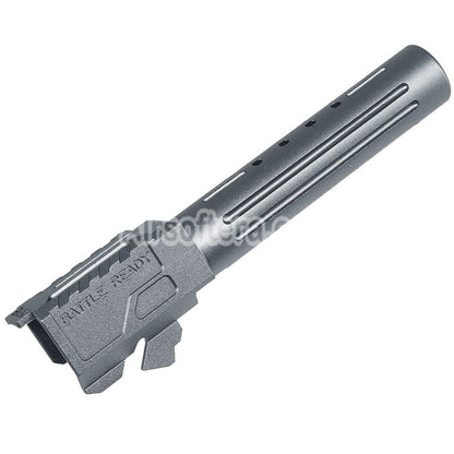 5KU CNC Aluminum BRA Style Ported Outer Barrel For Umarex / VFC G19 Gen.3 Series GBB Pistols Airsoft Titanium Grey