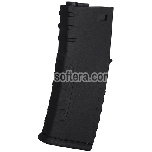 E&C 120rd Polymer Mid-Cap Magazine Suitable For M4 M16 Series AEG Rifles Airsoft Black - AirsoftEra