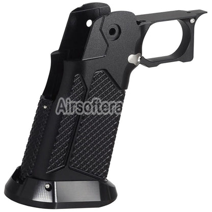 5KU CNC Aluminum Grip Type-10 For Tokyo Marui Hi-Capa 5.1 4.3 Series GBB Pistols Airsoft Black