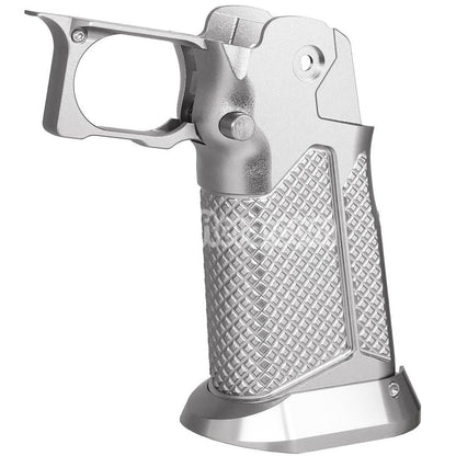 5KU CNC Aluminum Grip Type-10 For Tokyo Marui Hi-Capa 5.1 4.3 Series GBB Pistols Airsoft Silver