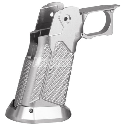 5KU CNC Aluminum Grip Type-10 For Tokyo Marui Hi-Capa 5.1 4.3 Series GBB Pistols Airsoft Silver