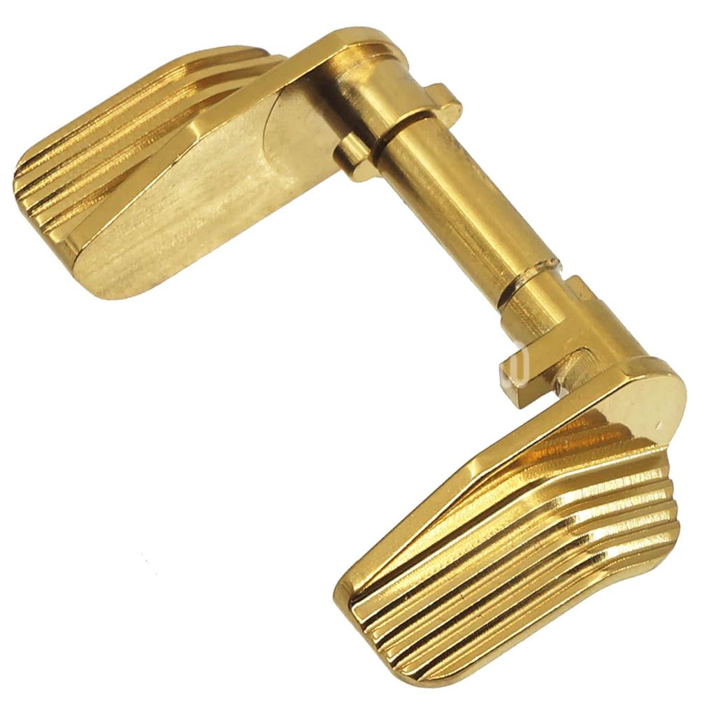 5KU CNC Stainless Steel Thumb Safety-Ambi Type-A For KJ Works ASG CZ Shadow2 Series GBB Pistols Airsoft Gold