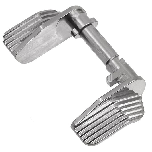 5KU CNC Stainless Steel Thumb Safety-Ambi Type-A For KJ Works ASG CZ Shadow2 Series GBB Pistols Airsoft Silver - AirsoftEra