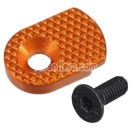 5KU CNC Aluminum Magazine Release Button Type-B For KJ Works ASG CZ Shadow2 TS2 Series GBB Pistols Airsoft Orange - AirsoftEra