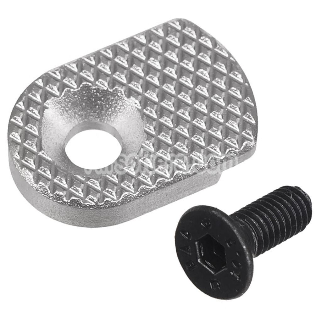 5KU CNC Aluminum Magazine Release Button Type-B For KJ Works ASG CZ Shadow2 TS2 Series GBB Pistols Airsoft Silver - AirsoftEra