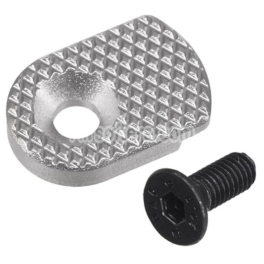 5KU CNC Aluminum Magazine Release Button Type-B For KJ Works ASG CZ Shadow2 TS2 Series GBB Pistols Airsoft Silver - AirsoftEra
