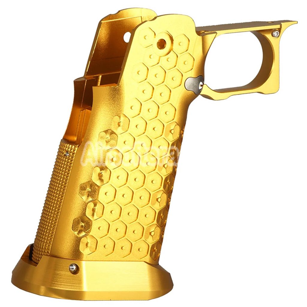 5KU CNC Aluminum Grip Type-12 For Tokyo Marui Hi-Capa 5.1 4.3 Series GBB Pistols Airsoft Gold