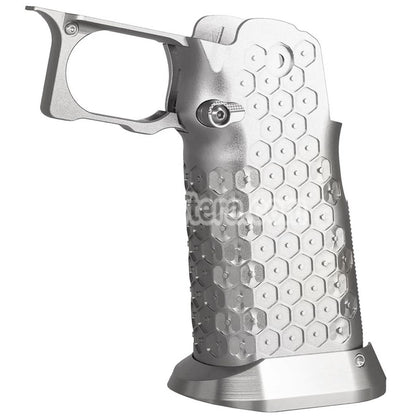 5KU CNC Aluminum Grip Type-12 For Tokyo Marui Hi-Capa 5.1 4.3 Series GBB Pistols Airsoft Silver
