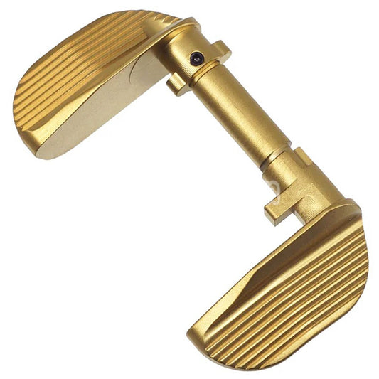 5KU CNC Stainless Steel Thumb Safety-Ambi Type-B For KJ Works ASG CZ Shadow2 Series GBB Pistols Airsoft Gold