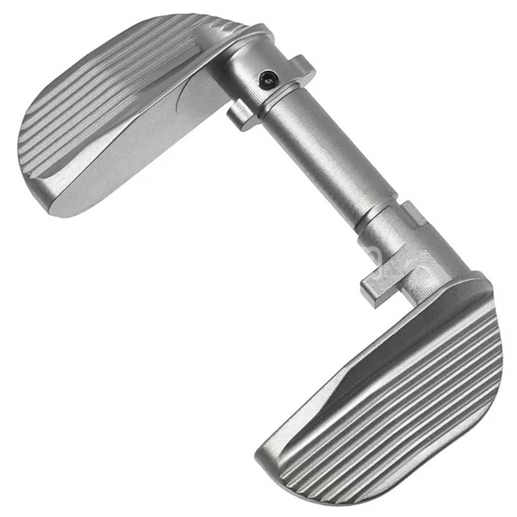 5KU CNC Stainless Steel Thumb Safety-Ambi Type-B For KJ Works ASG CZ Shadow2 Series GBB Pistols Airsoft Silver