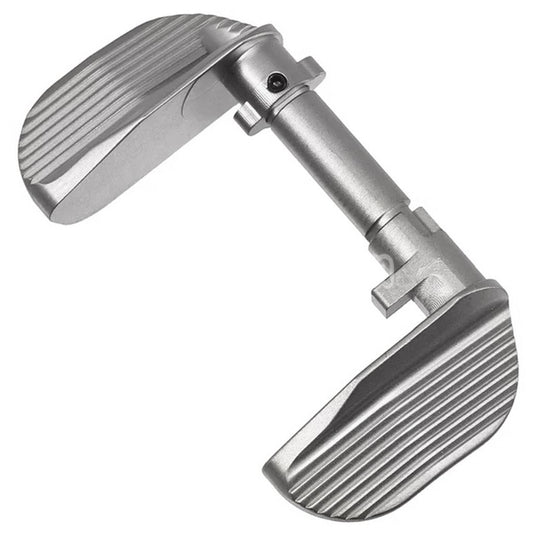 5KU CNC Stainless Steel Thumb Safety-Ambi Type-B For KJ Works ASG CZ Shadow2 Series GBB Pistols Airsoft Silver