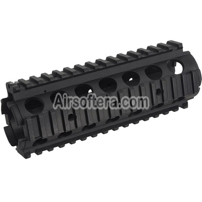 AirsoftEra 170mm CNC Aluminum KAC Style M4A1 M4CQB RAS Handguard Rail System with Rail Cover Suitable For CYMA E&C D-Boys G&P Classic Army KWA G&G Tokyo Marui M4 M16 Series AEG Rifles Black