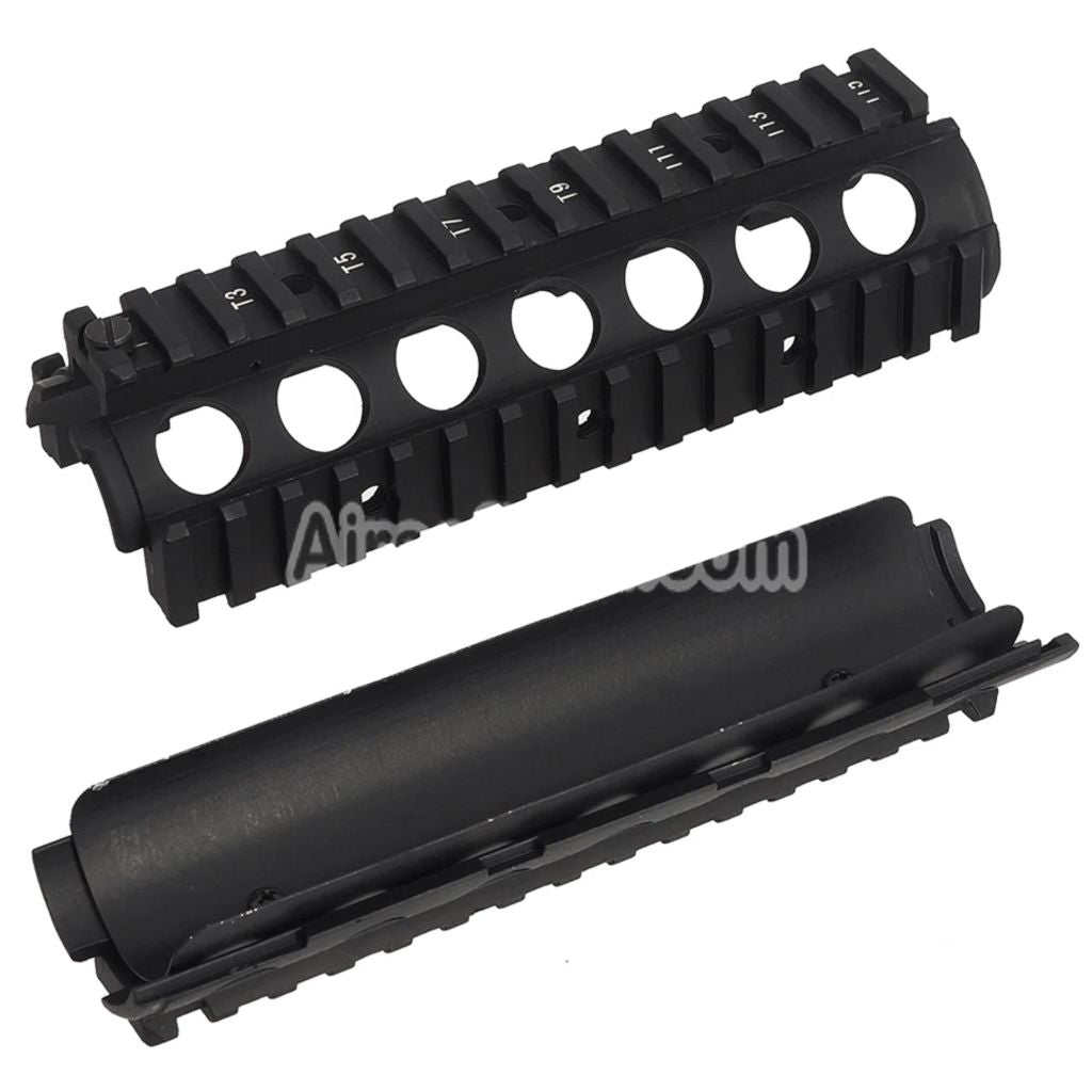 AirsoftEra 170mm CNC Aluminum KAC Style M4A1 M4CQB RAS Handguard Rail System with Rail Cover Suitable For CYMA E&C D-Boys G&P Classic Army KWA G&G Tokyo Marui M4 M16 Series AEG Rifles Black