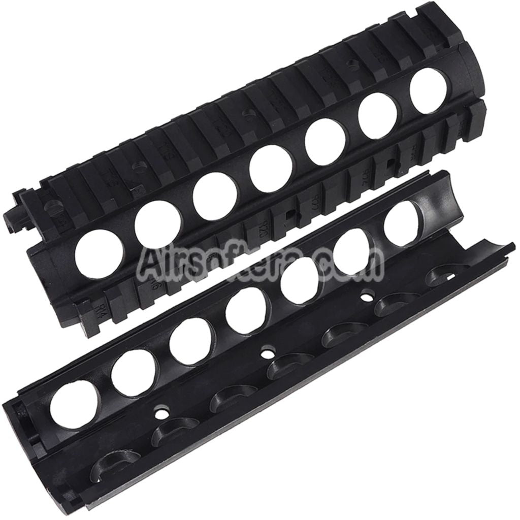 AirsoftEra 170mm Polymer KAC Style M4A1 M4CQB RAS Handguard Rail System with Rail Cover Suitable For CYMA E&C D-Boys G&P Classic Army KWA G&G Tokyo Marui M4 M16 Series AEG Rifles Black