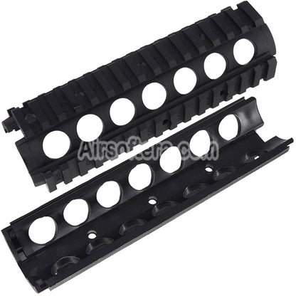 AirsoftEra 170mm Polymer KAC Style M4A1 M4CQB RAS Handguard Rail System with Rail Cover Suitable For CYMA E&C D-Boys G&P Classic Army KWA G&G Tokyo Marui M4 M16 Series AEG Rifles Black