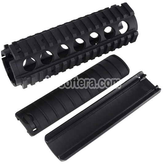 AirsoftEra 170mm Polymer KAC Style M4A1 M4CQB RAS Handguard Rail System with Rail Cover Suitable For CYMA E&C D-Boys G&P Classic Army KWA G&G Tokyo Marui M4 M16 Series AEG Rifles Black