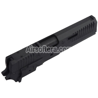 Bomber Airsoft CNC Aluminum TRIARC System Style Barrel Slide Middle Frame Kit Set For Tokyo Marui Hi-Capa Series GBB Pistols Titanium Grey - AirsoftEra