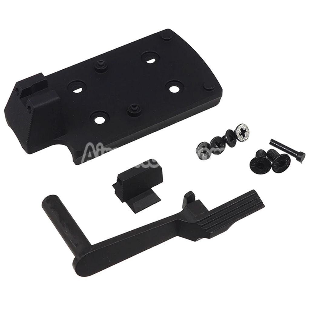 Bomber Airsoft CNC Aluminum TRIARC System Style Barrel Slide Middle Frame Kit Set For Tokyo Marui Hi-Capa Series GBB Pistols Titanium Grey - AirsoftEra