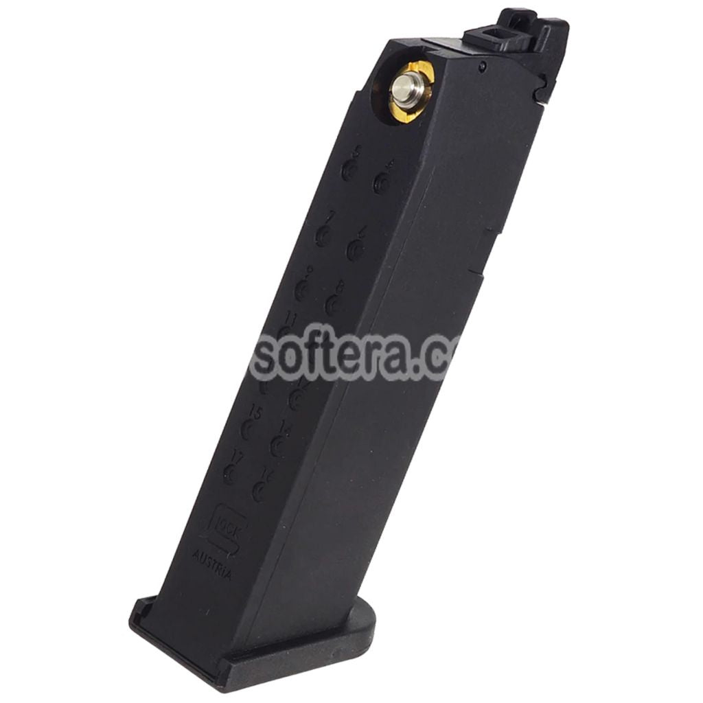 GHK 20rd Magazine For GHK G17 Gen3 Gen5 Series GBB Pistols Airsoft Black - AirsoftEra