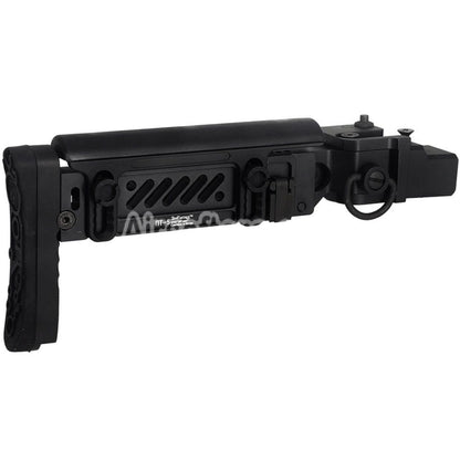 5KU PT-5 Side Folding Stock Suitable For GHK AKM V3 Series GBB Rifles Airsoft Black