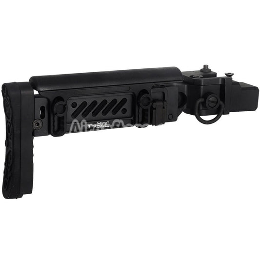 5KU PT-5 Side Folding Stock Suitable For GHK AKM V3 Series GBB Rifles Airsoft Black