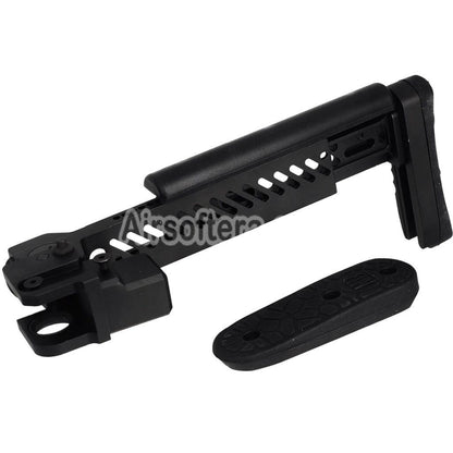 5KU PT-5 Side Folding Stock Suitable For GHK AKM V3 Series GBB Rifles Airsoft Black