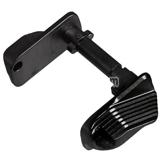 5KU CNC Stainless Steel Thumb Safety-Ambi Type-D For KJ Works ASG CZ Shadow2 Series GBB Pistols Airsoft Black