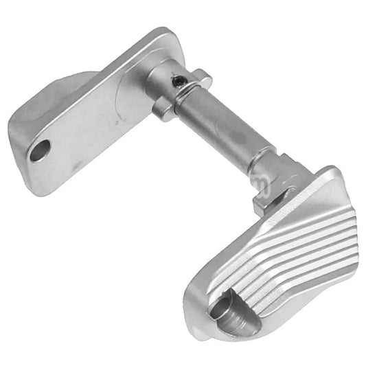 5KU CNC Stainless Steel Thumb Safety-Ambi Type-D For KJ Works ASG CZ Shadow2 Series GBB Pistols Airsoft Silver