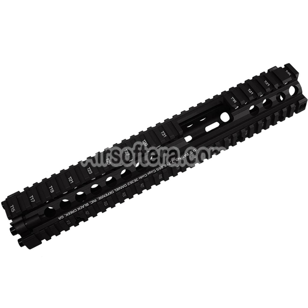 CYMA Daniel Defense Licensed CNC Aluminum 12.5 Inches Free Float RIS II FSP Rail Handguard Rail System Suitable For CYMA E&C D-Boys G&P Classic Army KWA G&G Tokyo Marui M4 M16 Series AEG Rifles Airsoft