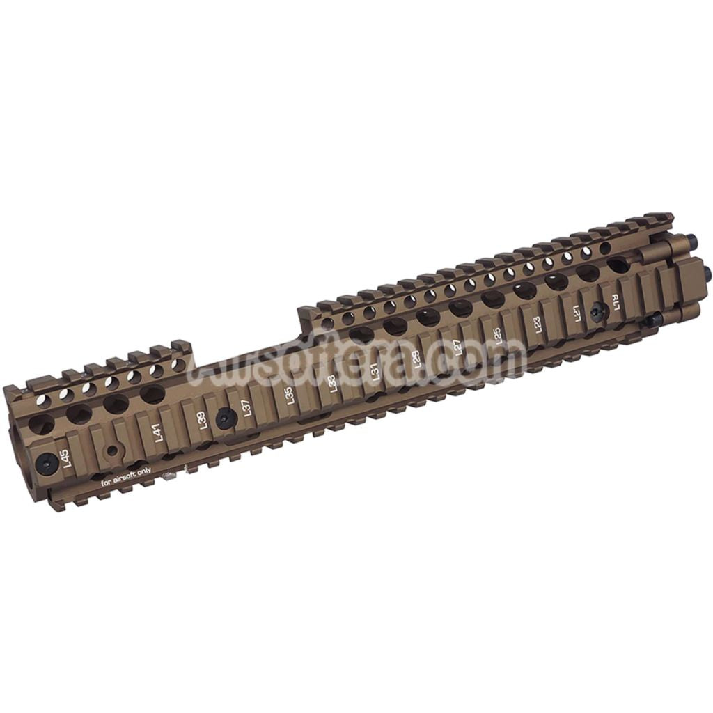CYMA Daniel Defense Licensed CNC Aluminum 12.5 Inches Free Float RIS II FSP Rail Handguard Rail System Suitable For CYMA E&C D-Boys G&P Classic Army KWA G&G Tokyo Marui M4 M16 Series AEG Rifles Airsoft