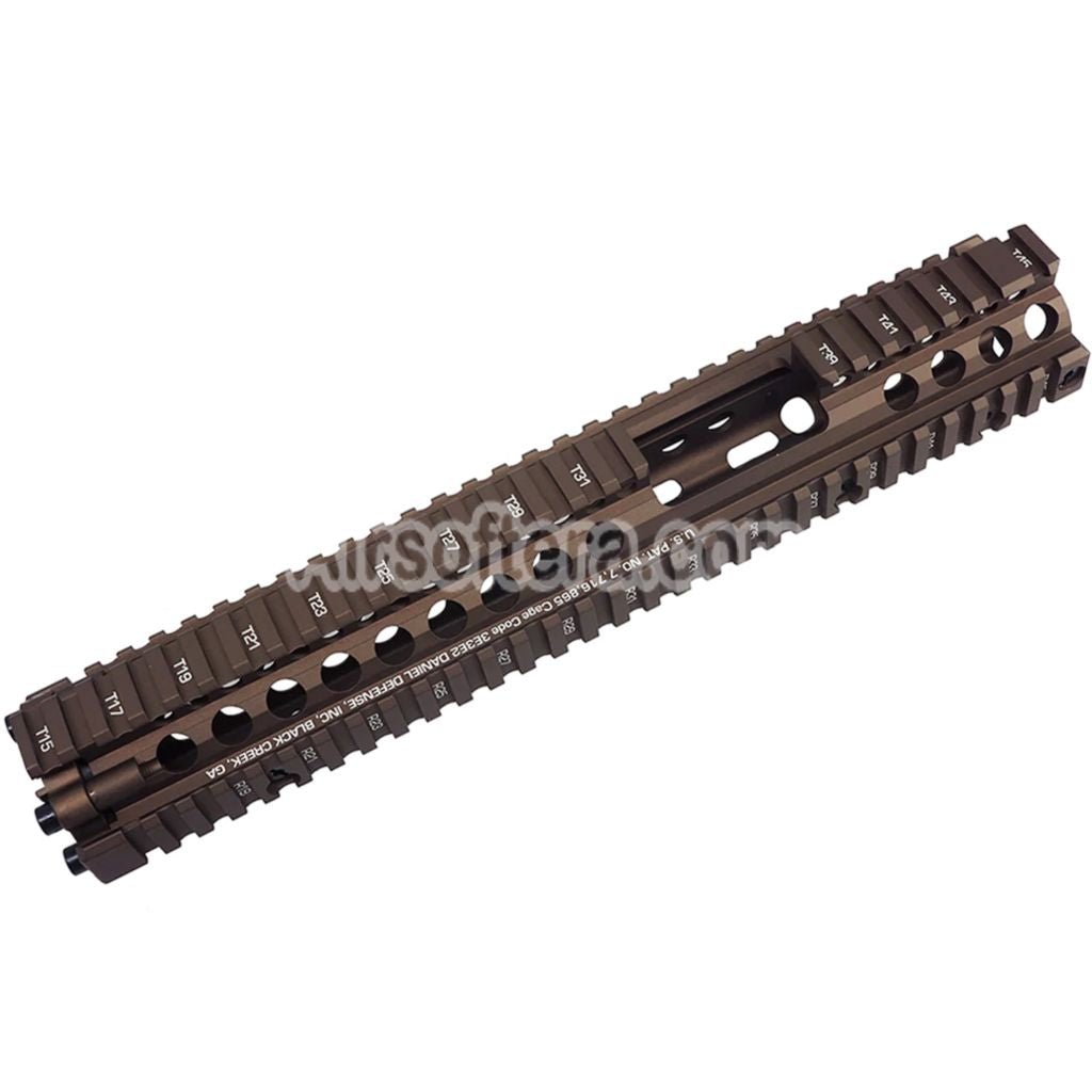 CYMA Daniel Defense Licensed CNC Aluminum 12.5 Inches Free Float RIS II FSP Rail Handguard Rail System Suitable For CYMA E&C D-Boys G&P Classic Army KWA G&G Tokyo Marui M4 M16 Series AEG Rifles Airsoft