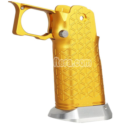 5KU CNC Aluminum Grip Type-8 For Tokyo Marui Hi-Capa 5.1 4.3 Series GBB Pistols Airsoft Gold/Silver - AirsoftEra