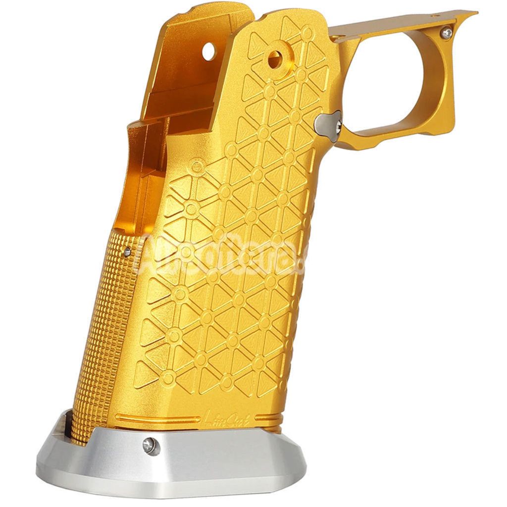5KU CNC Aluminum Grip Type-8 For Tokyo Marui Hi-Capa 5.1 4.3 Series GBB Pistols Airsoft Gold/Silver - AirsoftEra