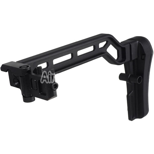 5KU Aluminum Tactical Picatinny Mount Modular Folding Stock with Rubber Pad Suitable For 20mm Rail Stock Adaptor Rifles Black