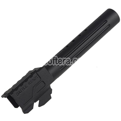 5KU CNC Aluminum BRA Style Ported Outer Barrel For Tokyo Marui G17 Gen.3 Series GBB Pistols Airsoft Black