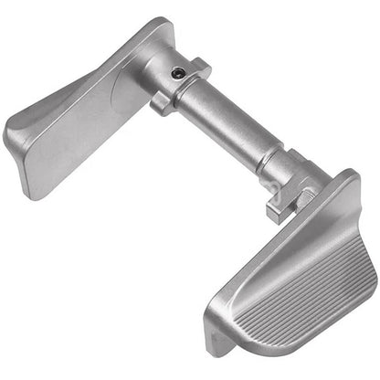 5KU CNC Stainless Steel Thumb Safety-Ambi Type-F For KJ Works ASG CZ Shadow2 Series GBB Pistols Airsoft Silver