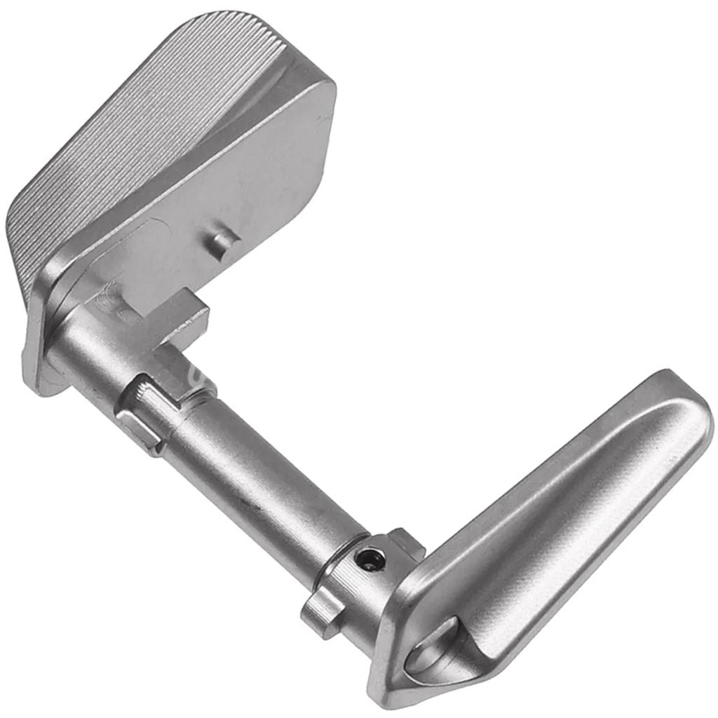 5KU CNC Stainless Steel Thumb Safety-Ambi Type-F For KJ Works ASG CZ Shadow2 Series GBB Pistols Airsoft Silver