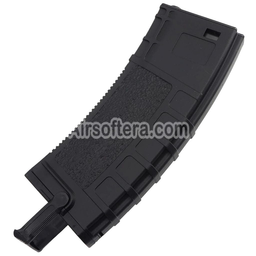 CYMA 400rd Pull-Tab Polymer Winding Hi-Cap Magazine Suitable For M4 M16 Series AEG Rifles Airsoft Black - AirsoftEra