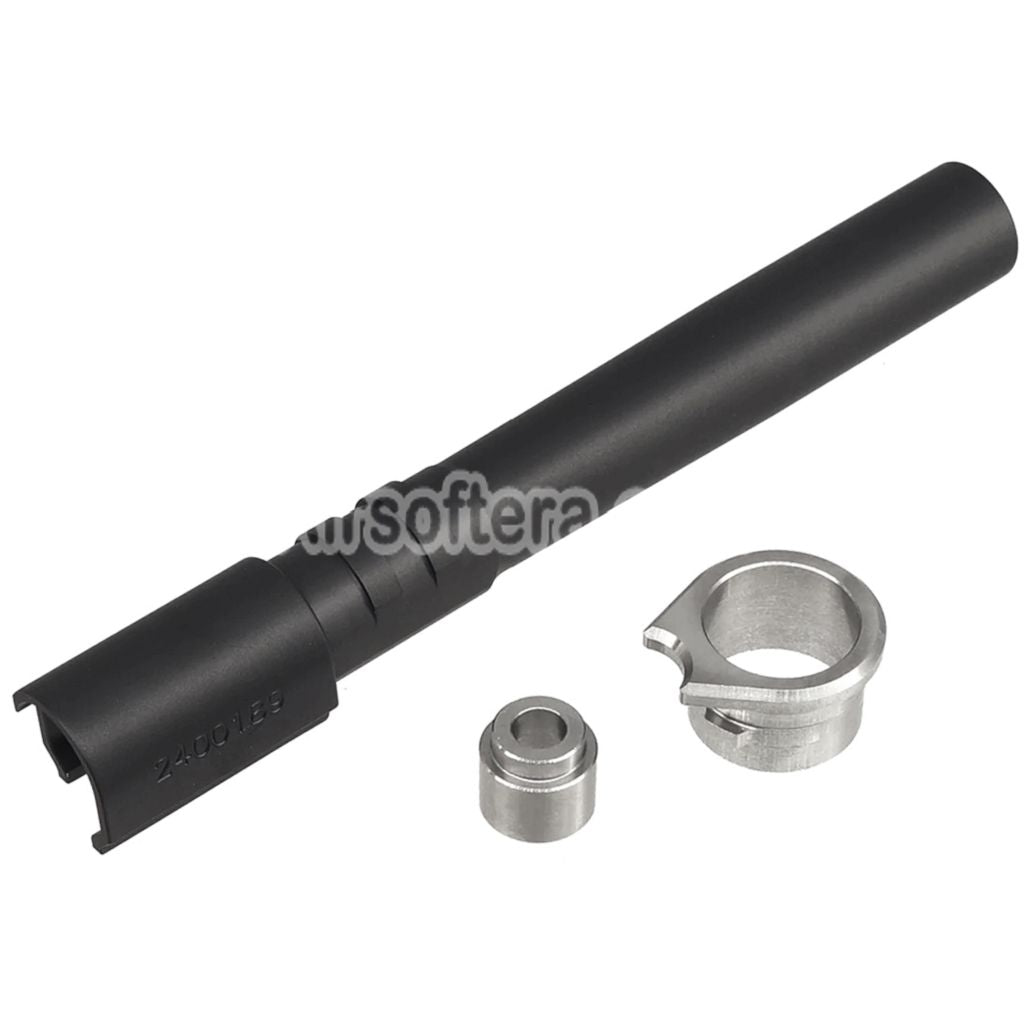 5KU Stainless Steel Outer Barrel +11mm CW Clockwise Thread with Bushing For KJ Works ASG CZ Shadow2 Orange Series GBB Pistols Airsoft