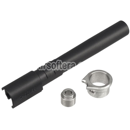 5KU Stainless Steel Outer Barrel +11mm CW Clockwise Thread with Bushing For KJ Works ASG CZ Shadow2 Orange Series GBB Pistols Airsoft