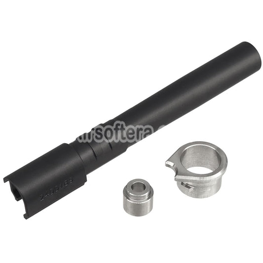 5KU Stainless Steel Outer Barrel +11mm CW Clockwise Thread with Bushing For KJ Works ASG CZ Shadow2 Orange Series GBB Pistols Airsoft