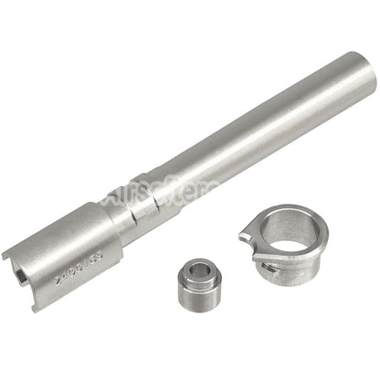 5KU Stainless Steel Outer Barrel +11mm CW Clockwise Thread with Bushing For KJ Works ASG CZ Shadow2 Orange Series GBB Pistols Airsoft