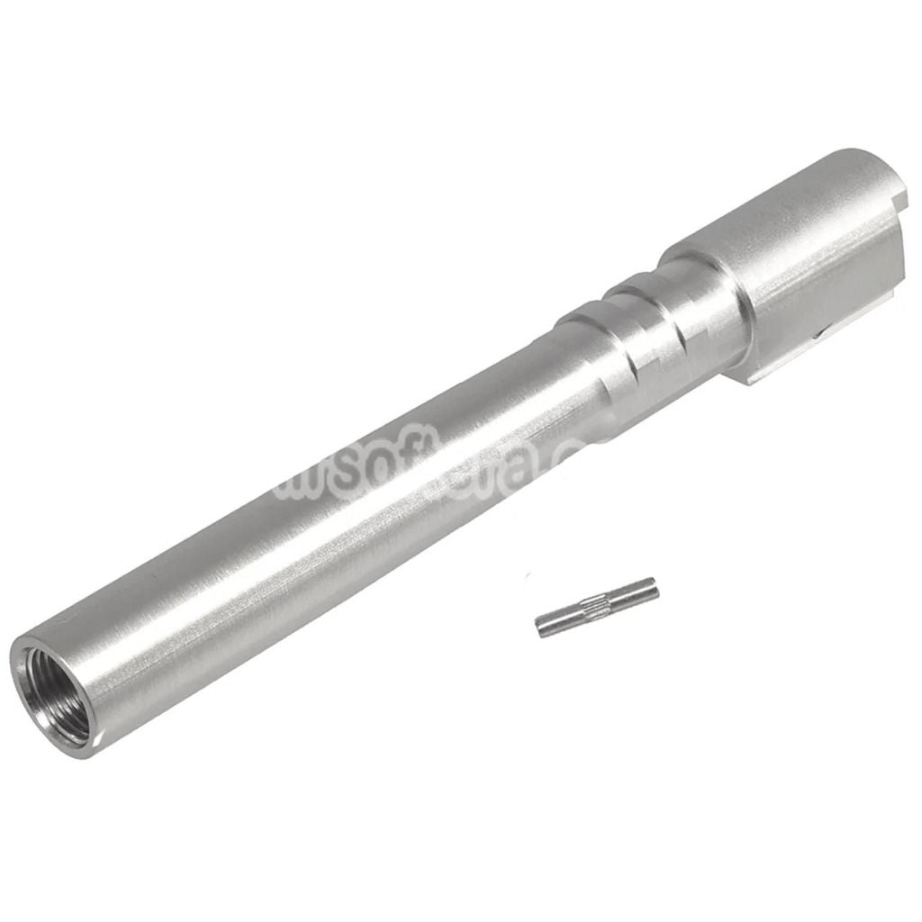 5KU Stainless Steel Outer Barrel +11mm CW Clockwise Thread with Bushing For KJ Works ASG CZ Shadow2 Orange Series GBB Pistols Airsoft