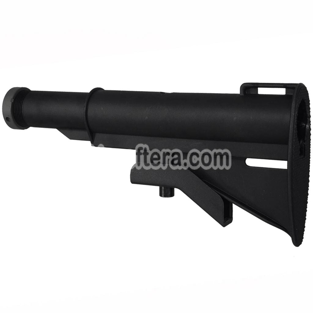E&C Classic M733 Style Stock with Tube Suitable For AR M4 M16 Series AEG Rifles Airsoft Black