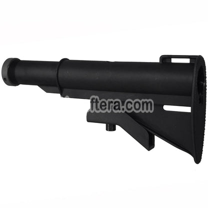 E&C Classic M733 Style Stock with Tube Suitable For AR M4 M16 Series AEG Rifles Airsoft Black