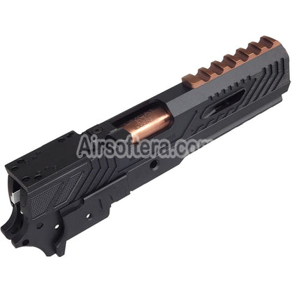 5KU CNC Aluminum Limcat Wildcat Tracker Carry Optic Barrel Slide Middle Frame Kit Suitable For Tokyo Marui Hi-Capa Series GBB Pistols Airsoft