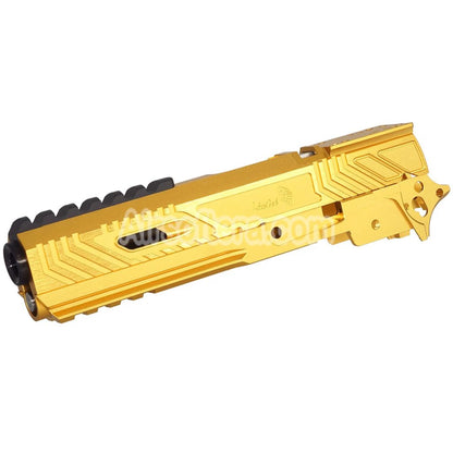 5KU CNC Aluminum Limcat Wildcat Tracker Carry Optic Barrel Slide Middle Frame Kit Suitable For Tokyo Marui Hi-Capa Series GBB Pistols Airsoft