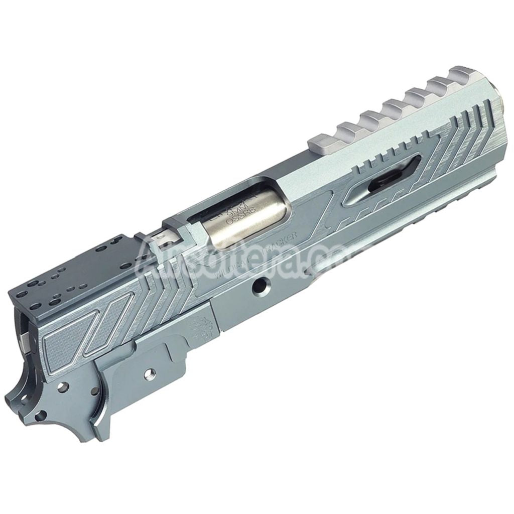 5KU CNC Aluminum Limcat Wildcat Tracker Carry Optic Barrel Slide Middle Frame Kit Suitable For Tokyo Marui Hi-Capa Series GBB Pistols Airsoft